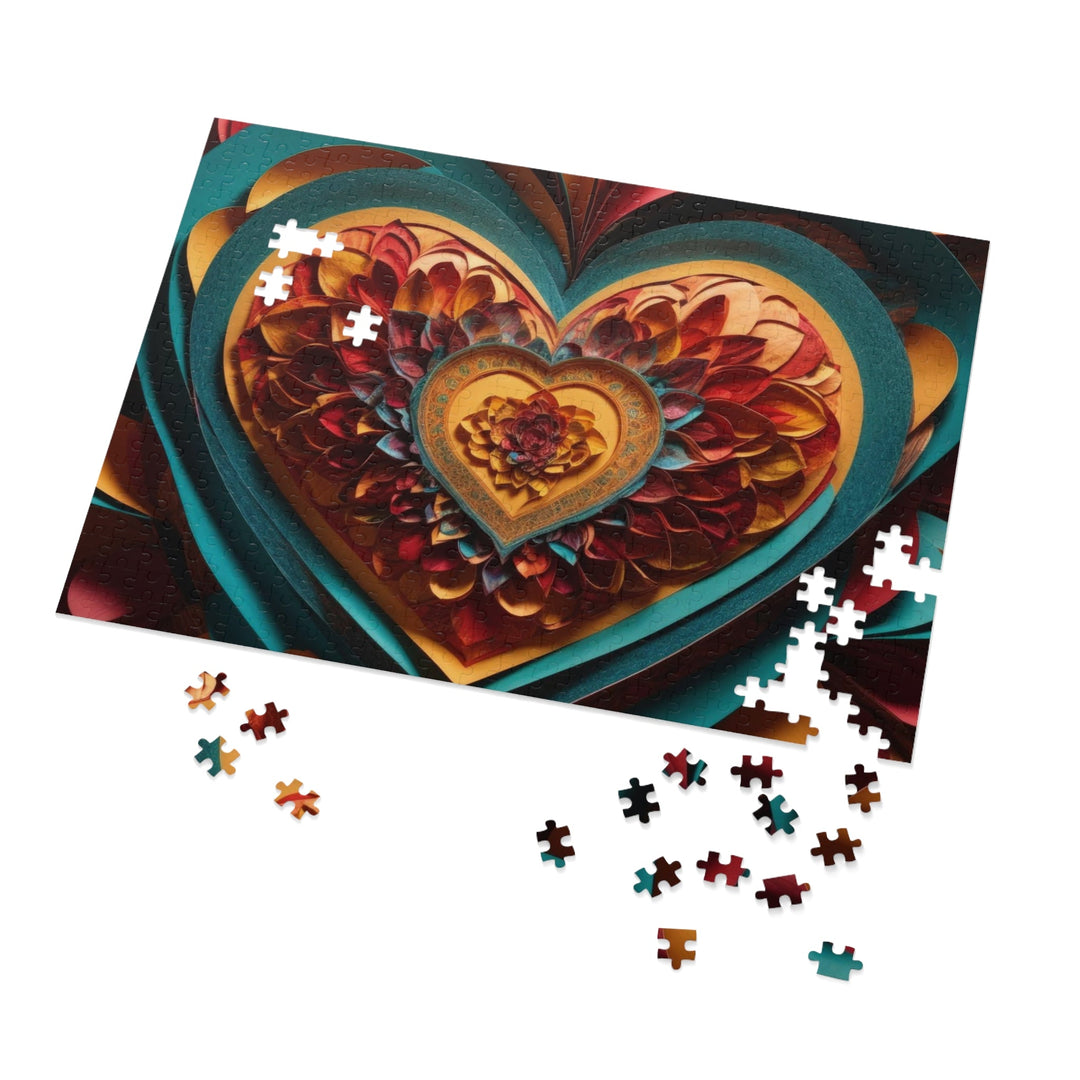 Infinite Layered Heart - Jigsaw Puzzle (100, 252, 500, 1000 pieces) - Puzzle - g(0D·IO) - 29.25" × 19.75" (1000 pcs) - -