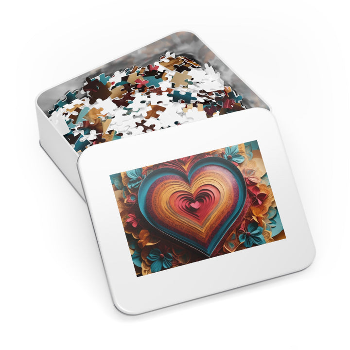 Infinite Layered Heart - Jigsaw Puzzle (100, 252, 500, 1000 pieces) - Puzzle - g(0D·IO) - 29.25" × 19.75" (1000 pcs) - -