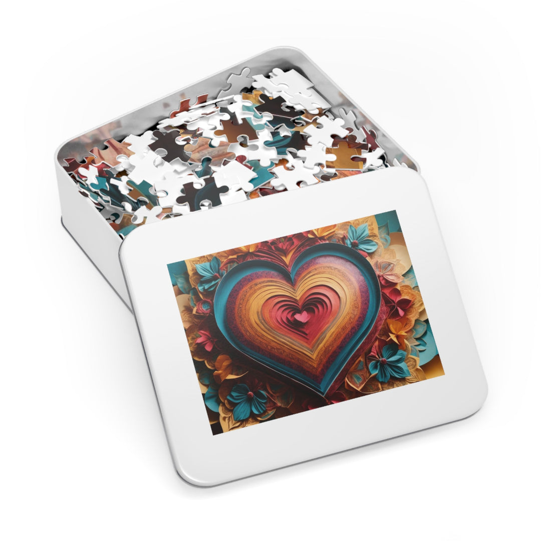 Infinite Layered Heart - Jigsaw Puzzle (100, 252, 500, 1000 pieces) - Puzzle - g(0D·IO) - 29.25" × 19.75" (1000 pcs) - -