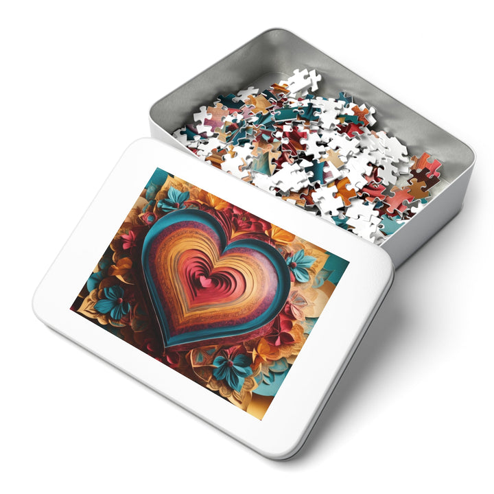 Infinite Layered Heart - Jigsaw Puzzle (100, 252, 500, 1000 pieces) - Puzzle - g(0D·IO) - 29.25" × 19.75" (1000 pcs) - -