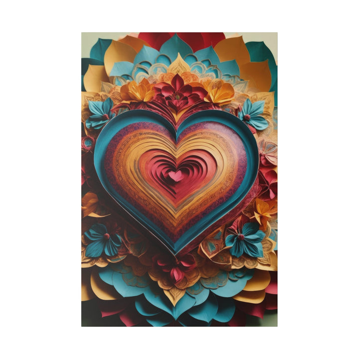 Infinite Layered Heart - Matte Canvas - Canvas - g(0D·IO) - 32″ x 48″ (Vertical) - 0.75'' -