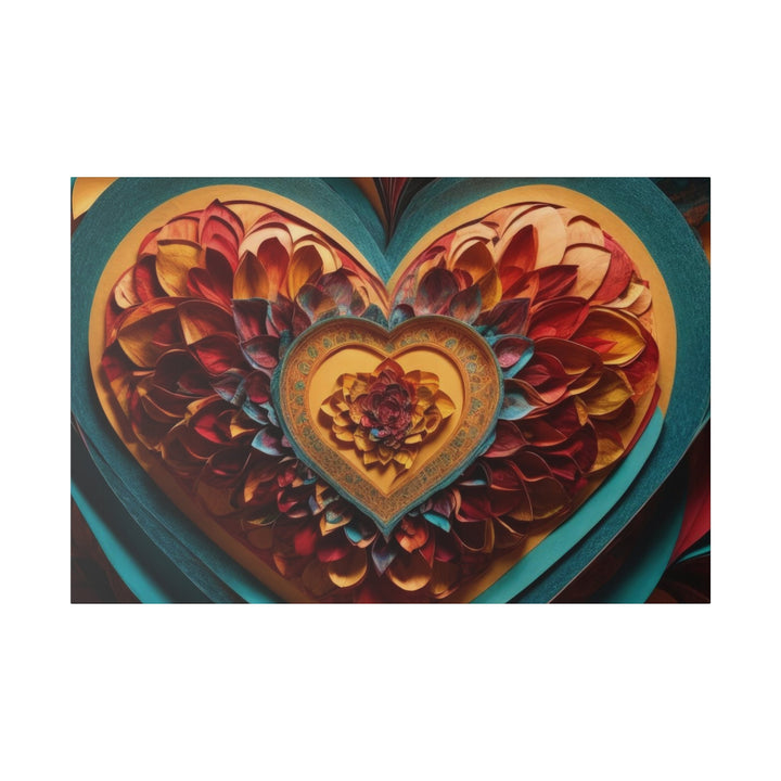 Infinite Layered Heart - Matte Canvas - Canvas - g(0D·IO) - 48″ x 32″ (Horizontal) - 0.75'' -