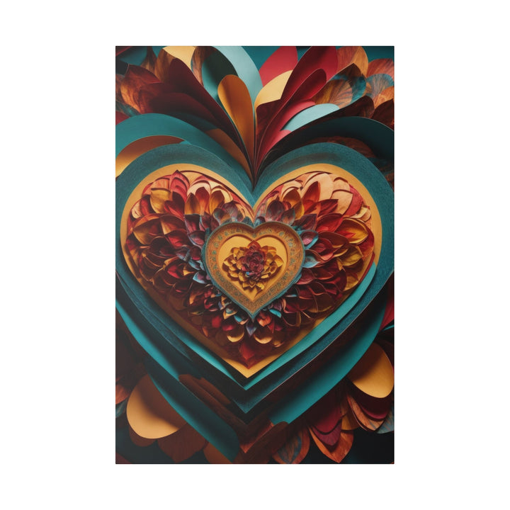 Infinite Layered Heart - Matte Canvas - Canvas - g(0D·IO) - 32″ x 48″ (Vertical) - 0.75'' -