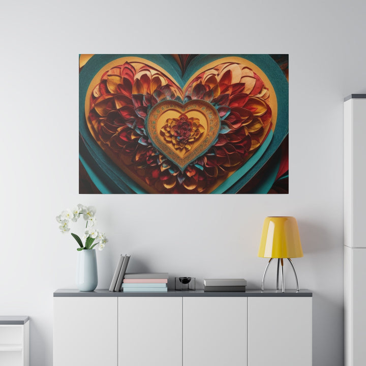 Infinite Layered Heart - Matte Canvas - Canvas - g(0D·IO) - 32" x 32" (Square) - 0.75'' -