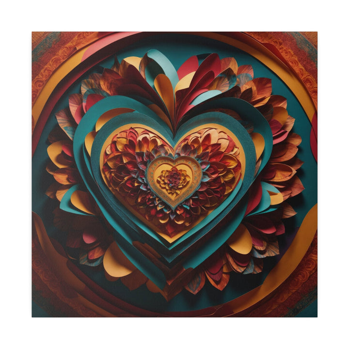 Infinite Layered Heart - Matte Canvas - Canvas - g(0D·IO) - 32" x 32" (Square) - 0.75'' -