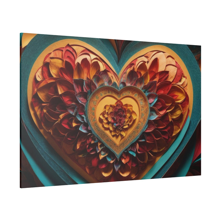 Infinite Layered Heart - Matte Canvas - Canvas - g(0D·IO) - 32" x 32" (Square) - 0.75'' -