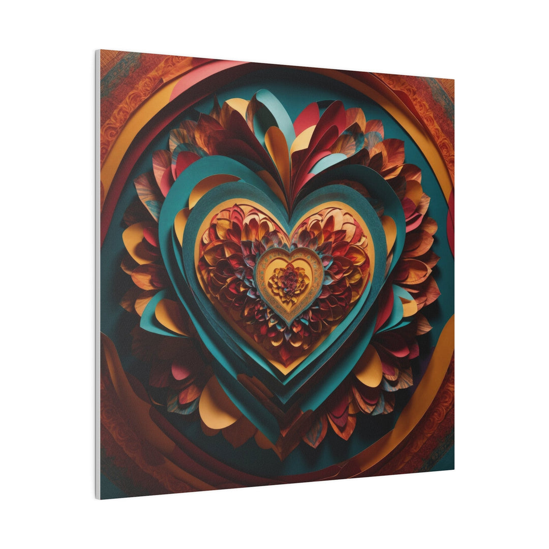 Infinite Layered Heart - Matte Canvas - Canvas - g(0D·IO) - 32" x 32" (Square) - 0.75'' -