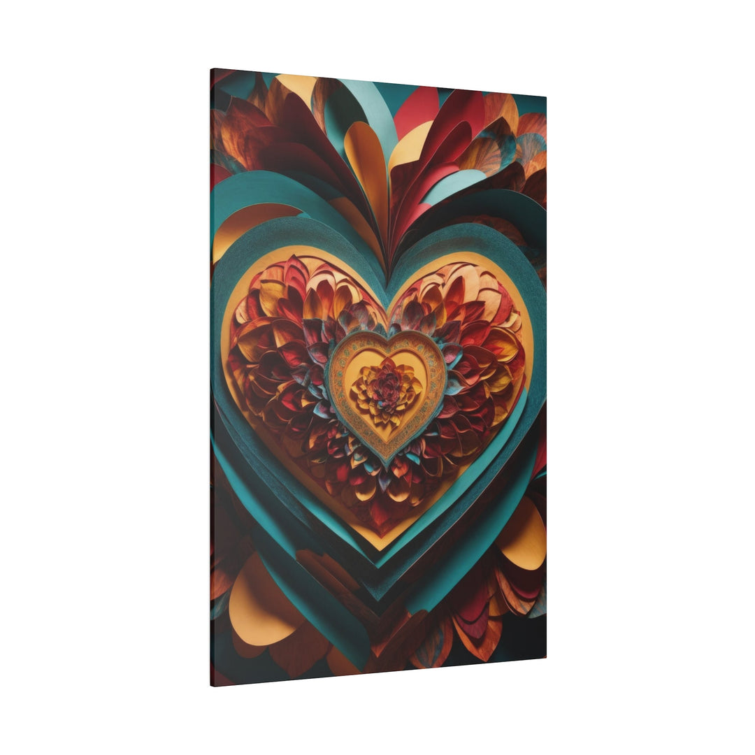 Infinite Layered Heart - Matte Canvas - Canvas - g(0D·IO) - 32" x 32" (Square) - 0.75'' -