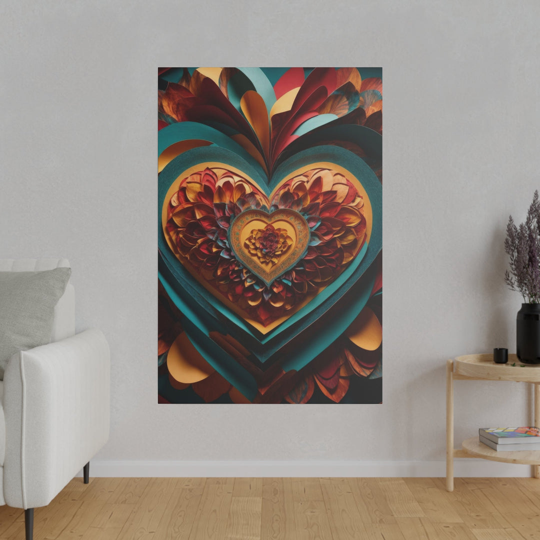 Infinite Layered Heart - Matte Canvas - Canvas - g(0D·IO) - 32" x 32" (Square) - 0.75'' -