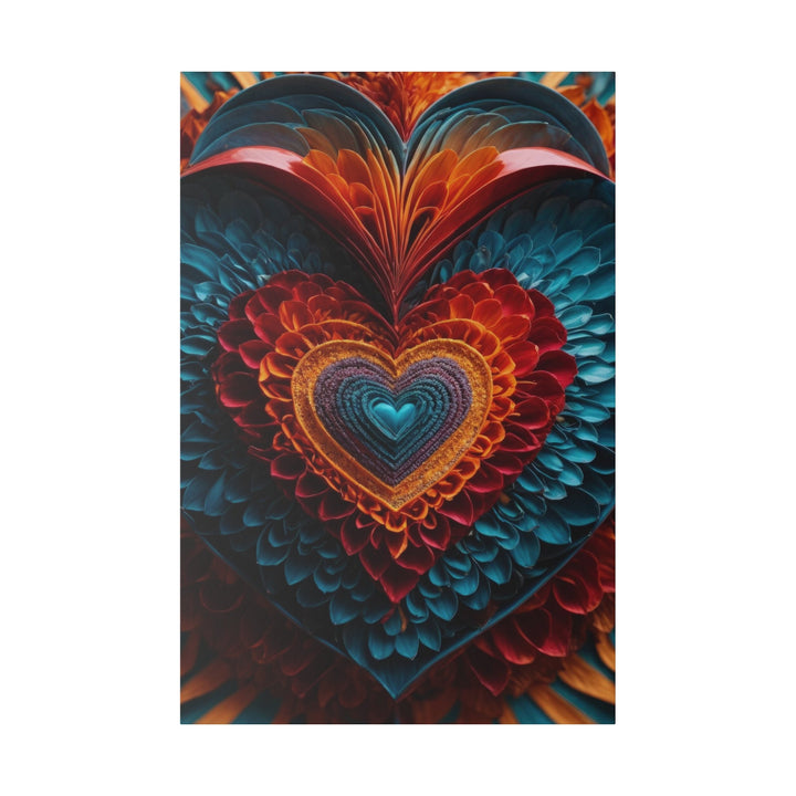 Infinite Layered Heart - Matte Canvas - Canvas - g(0D·IO) - 32″ x 48″ (Vertical) - 0.75'' -