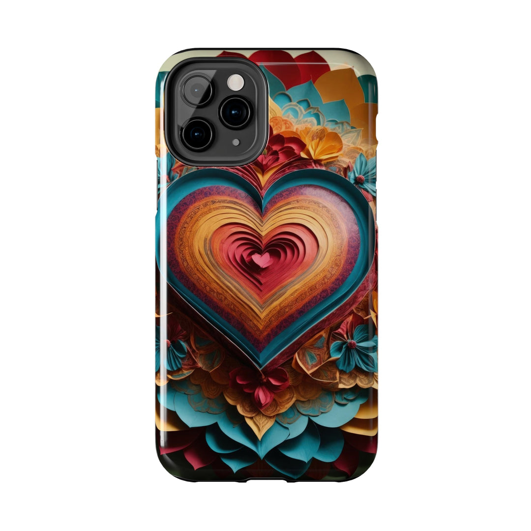 Infinite Layered Heart - Tough Phone Case - Phone Case - g(0D·IO) - iPhone 13 Mini - -