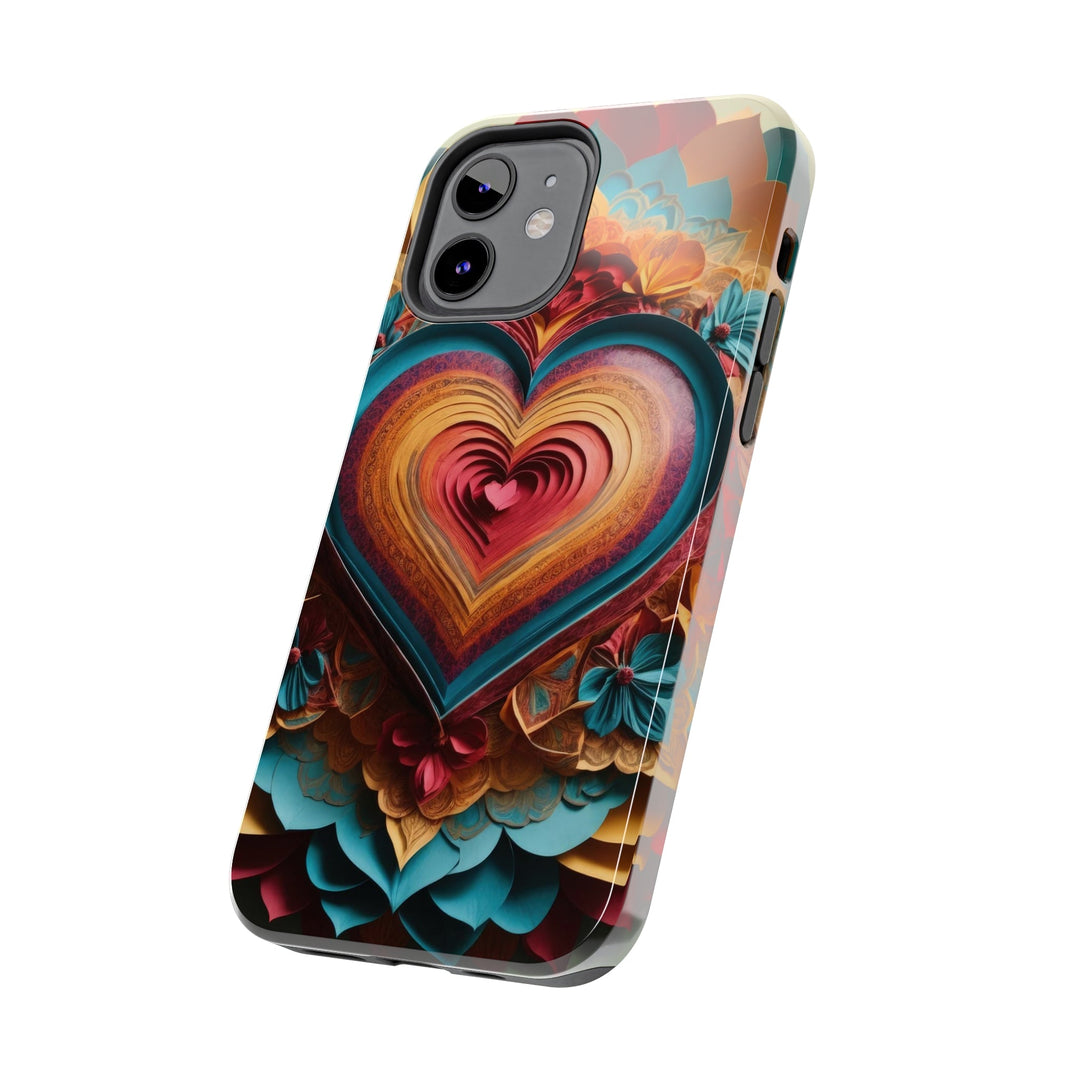 Infinite Layered Heart - Tough Phone Case - Phone Case - g(0D·IO) - iPhone 13 Mini - -