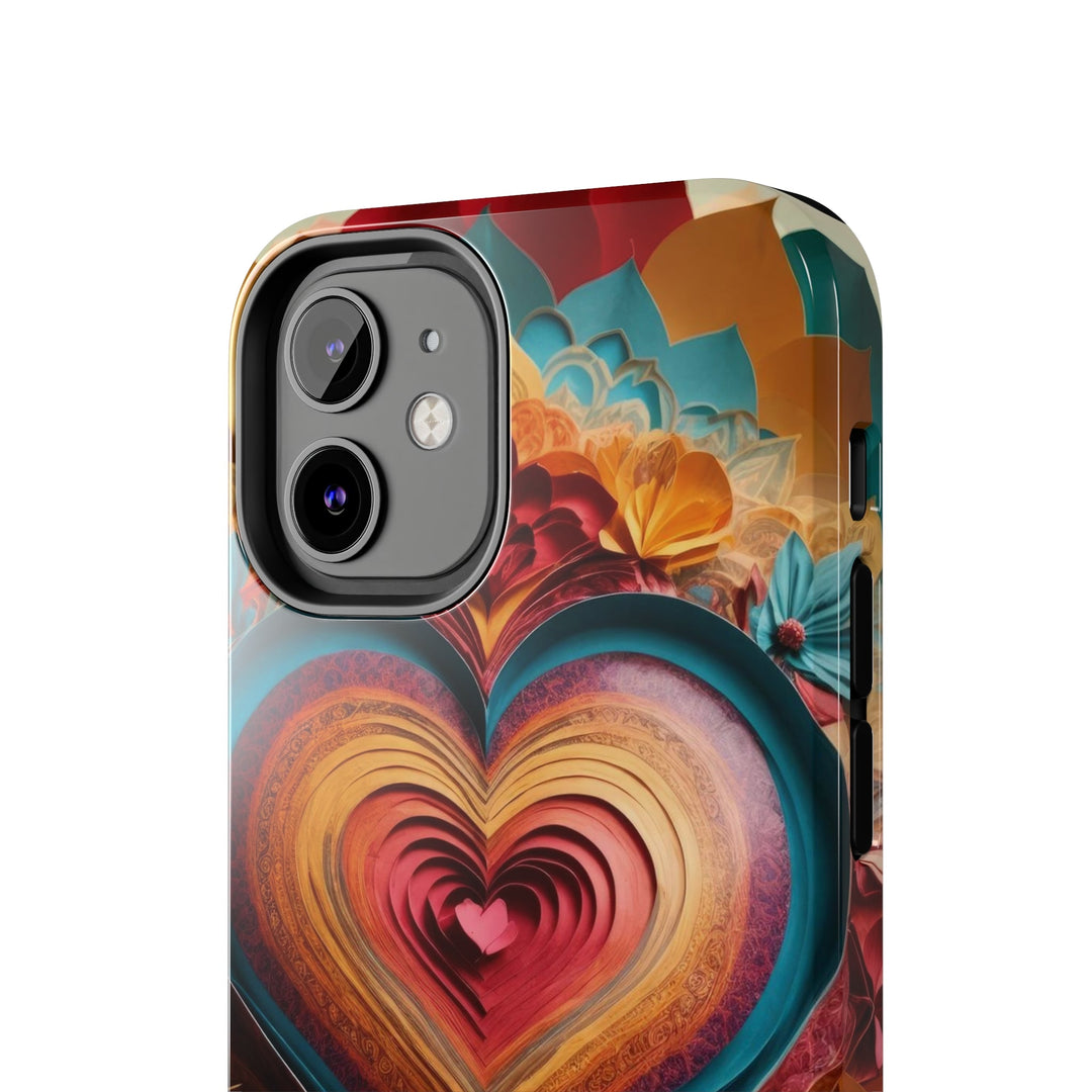 Infinite Layered Heart - Tough Phone Case - Phone Case - g(0D·IO) - iPhone 13 Mini - -