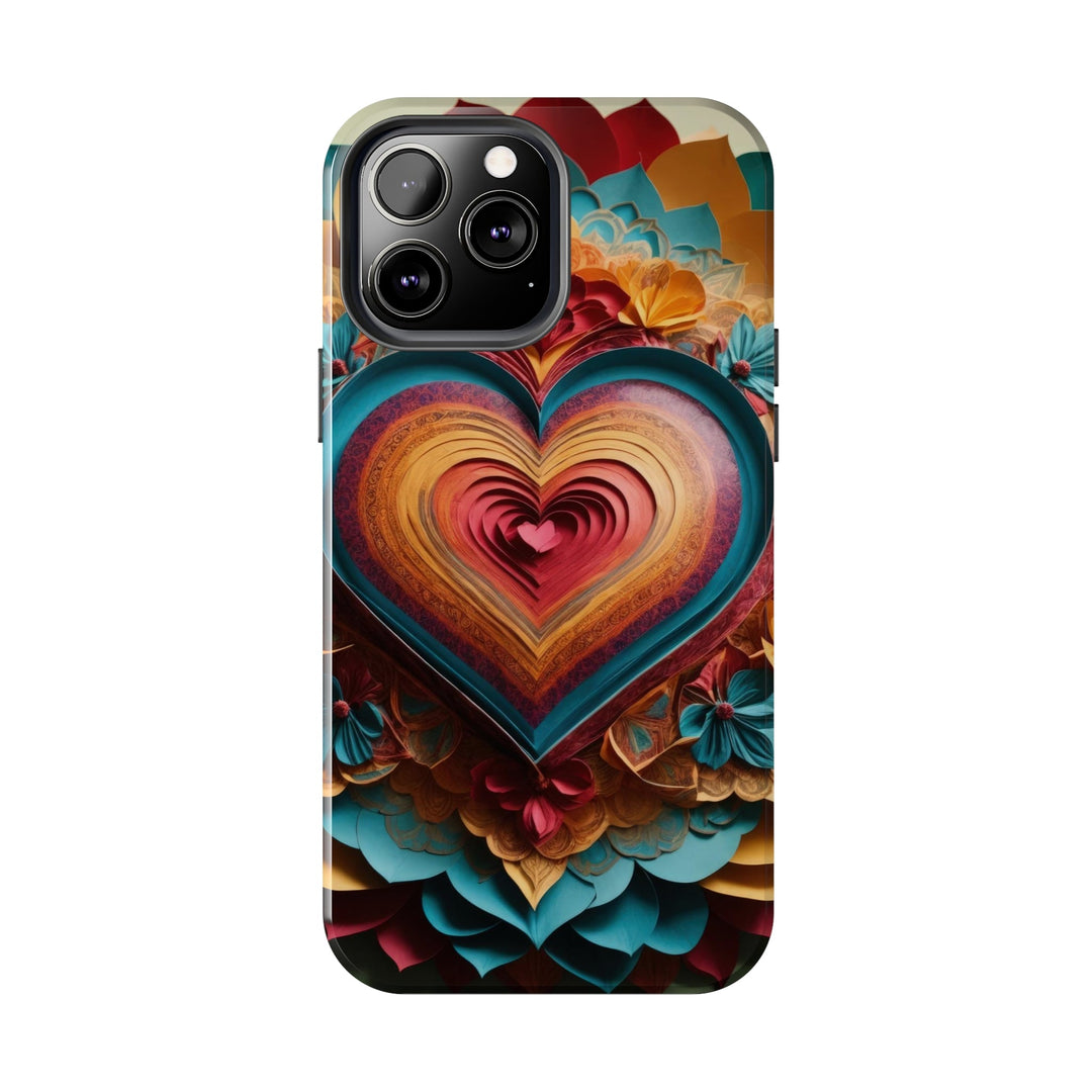 Infinite Layered Heart - Tough Phone Case - Phone Case - g(0D·IO) - iPhone 13 Mini - -