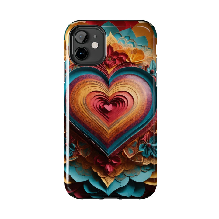 Infinite Layered Heart - Tough Phone Case - Phone Case - g(0D·IO) - iPhone 13 Mini - -