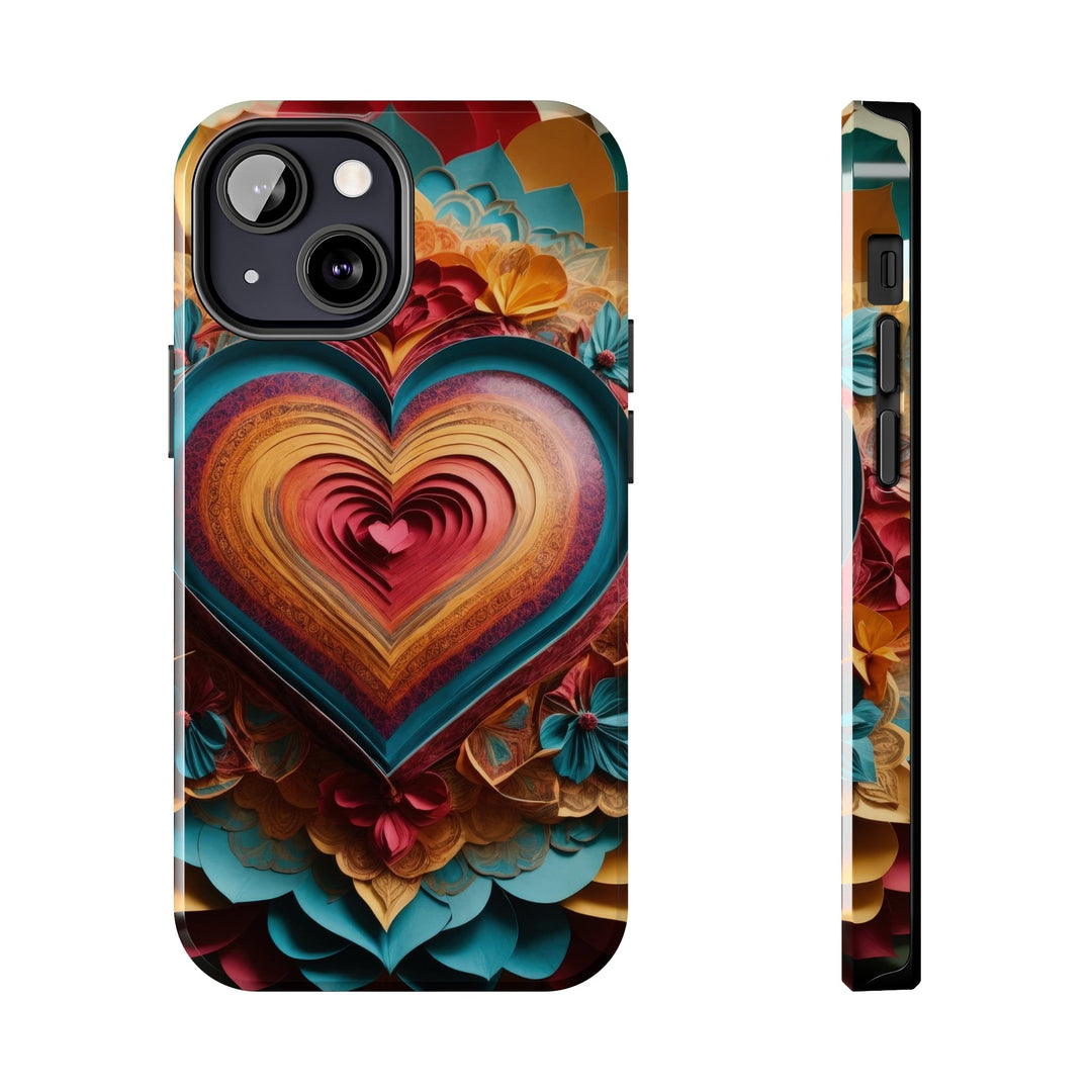 Infinite Layered Heart - Tough Phone Case - Phone Case - g(0D·IO) - iPhone 13 Mini - -