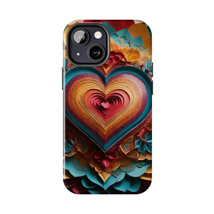 Infinite Layered Heart - Tough Phone Case - Phone Case - g(0D·IO) - iPhone 13 Mini - -