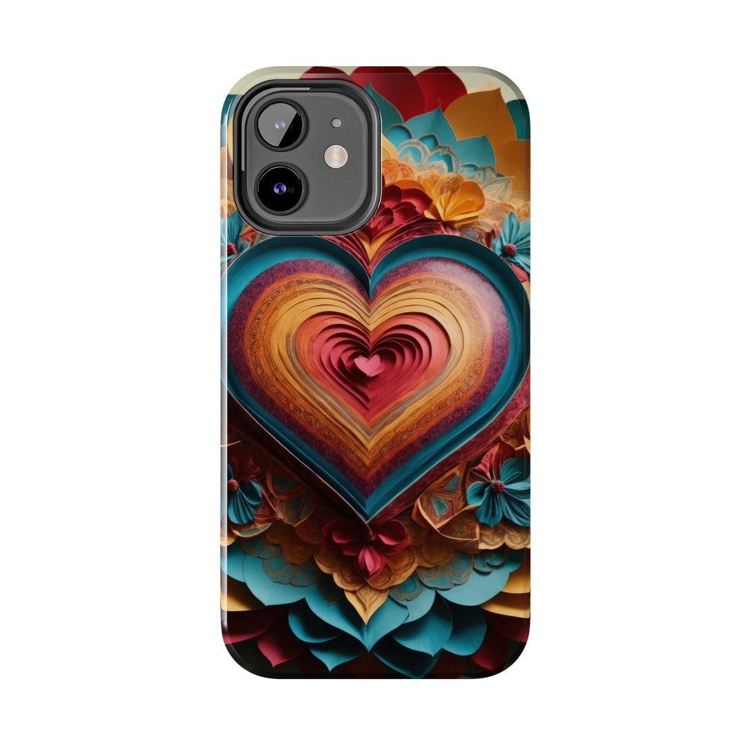 Infinite Layered Heart - Tough Phone Case - Phone Case - g(0D·IO) - iPhone 13 Mini - -