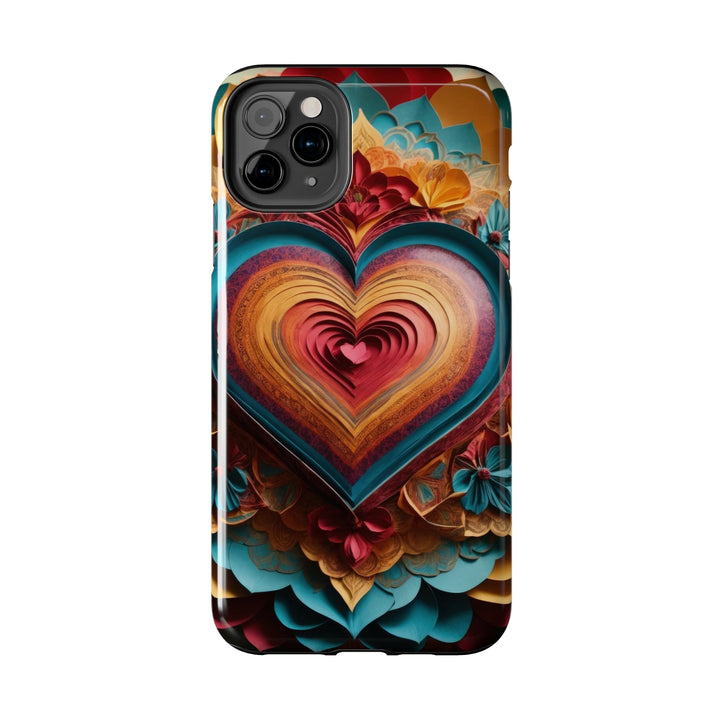 Infinite Layered Heart - Tough Phone Case - Phone Case - g(0D·IO) - iPhone 13 Mini - -