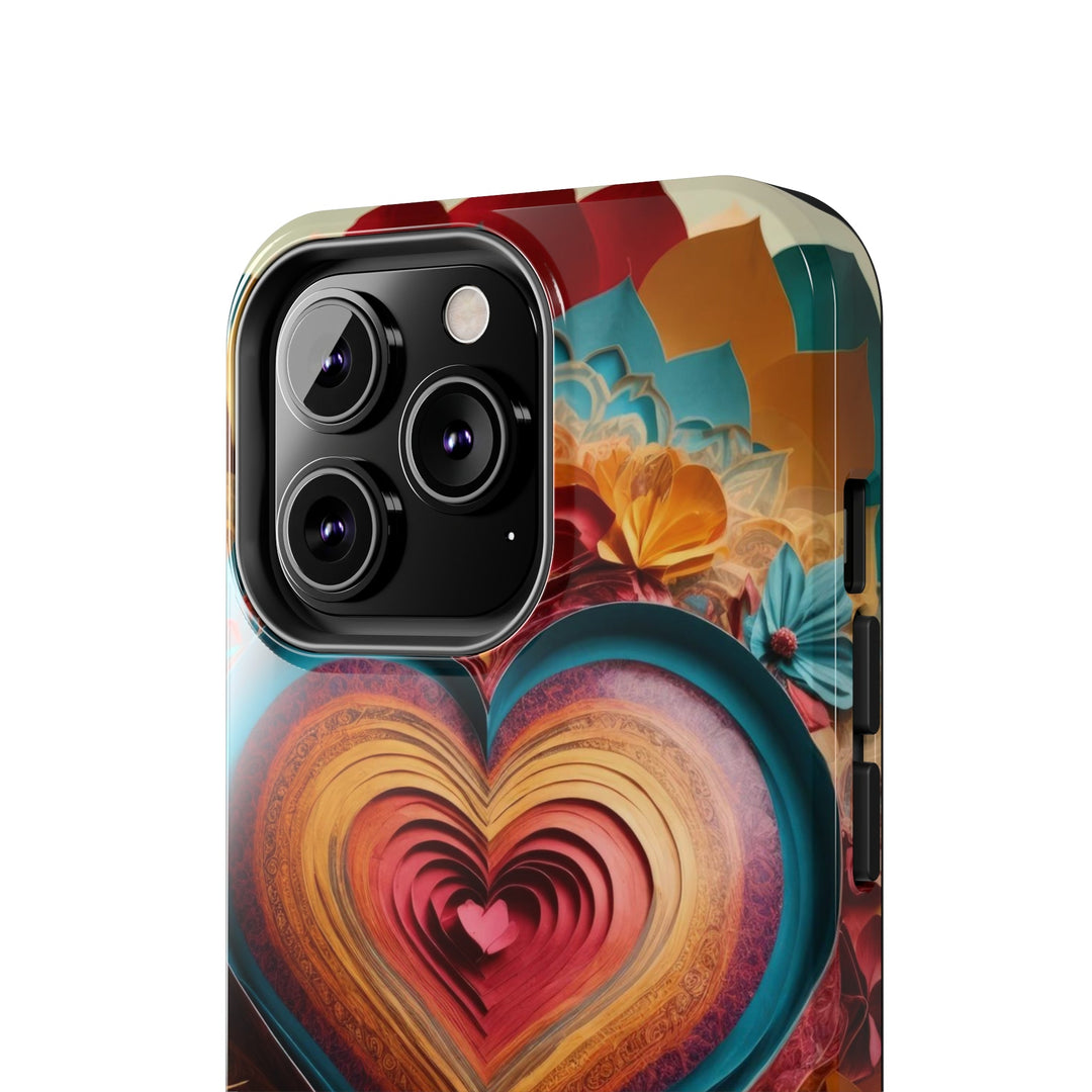 Infinite Layered Heart - Tough Phone Case - Phone Case - g(0D·IO) - iPhone 13 Mini - -