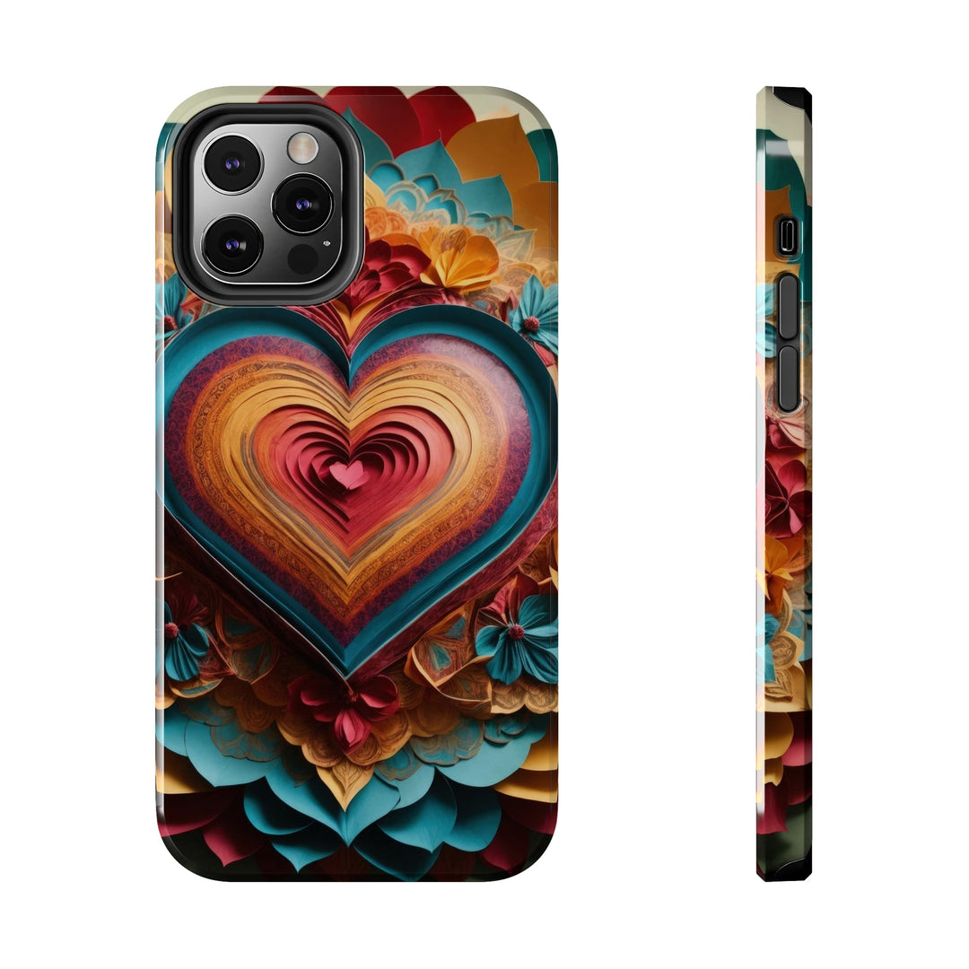 Infinite Layered Heart - Tough Phone Case - Phone Case - g(0D·IO) - iPhone 12 Pro - -