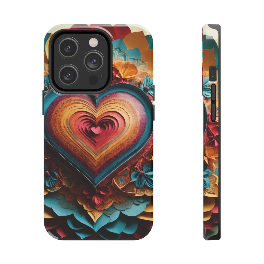 Infinite Layered Heart - Tough Phone Case - Phone Case - g(0D·IO) - iPhone 14 Pro - -