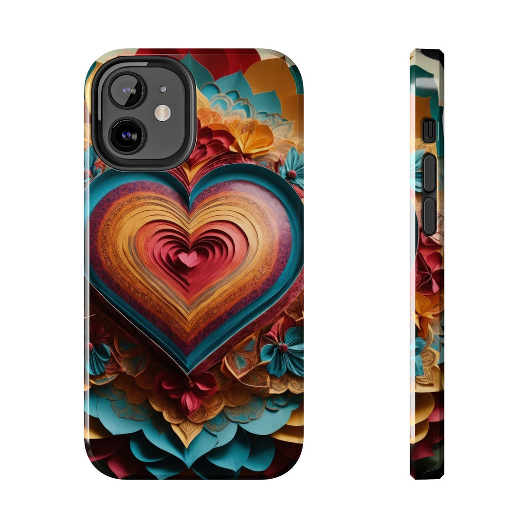 Infinite Layered Heart - Tough Phone Case - Phone Case - g(0D·IO) - iPhone 12 Mini - -