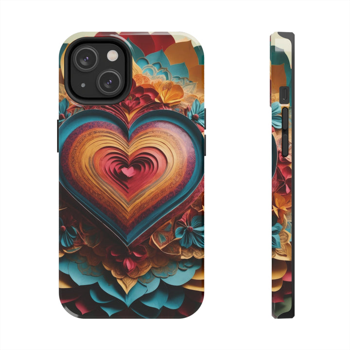 Infinite Layered Heart - Tough Phone Case - Phone Case - g(0D·IO) - iPhone 14 - -