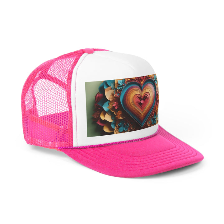 Infinite Layered Heart - Trucker Hat - Hats - g(0D·IO) - Pink - One size -