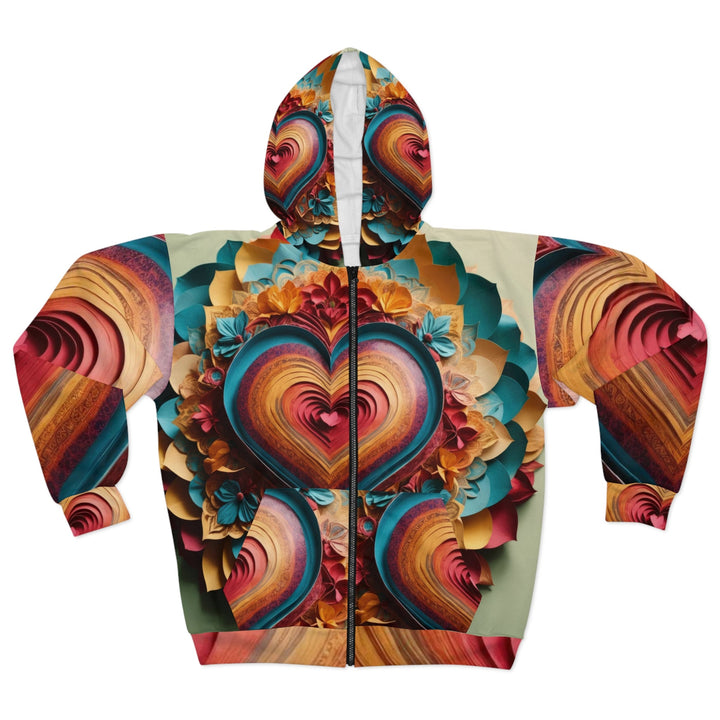 Infinite Layered Heart - Unisex Zip Hoodie - All Over Prints - g(0D·IO) - XS - -