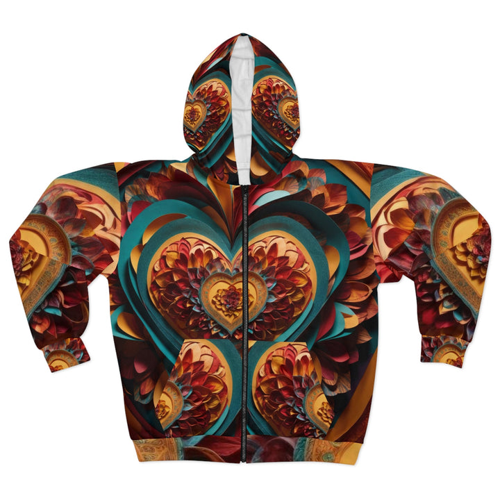 Infinite Layered Heart - Unisex Zip Hoodie - All Over Prints - g(0D·IO) - XS - -