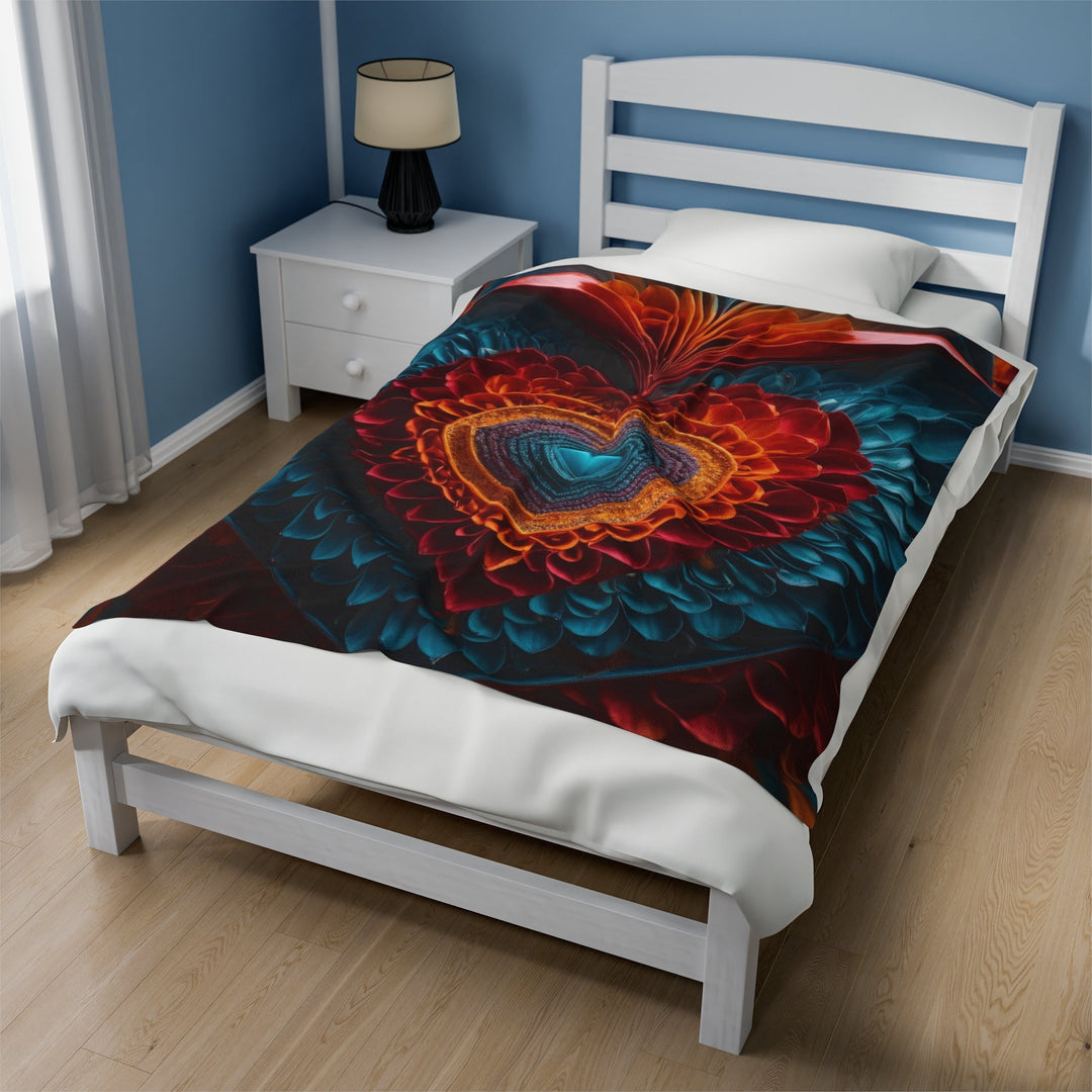 Infinite Layered Heart - Velveteen Plush Blanket - All Over Prints - g(0D·IO) - 30" × 40" - -