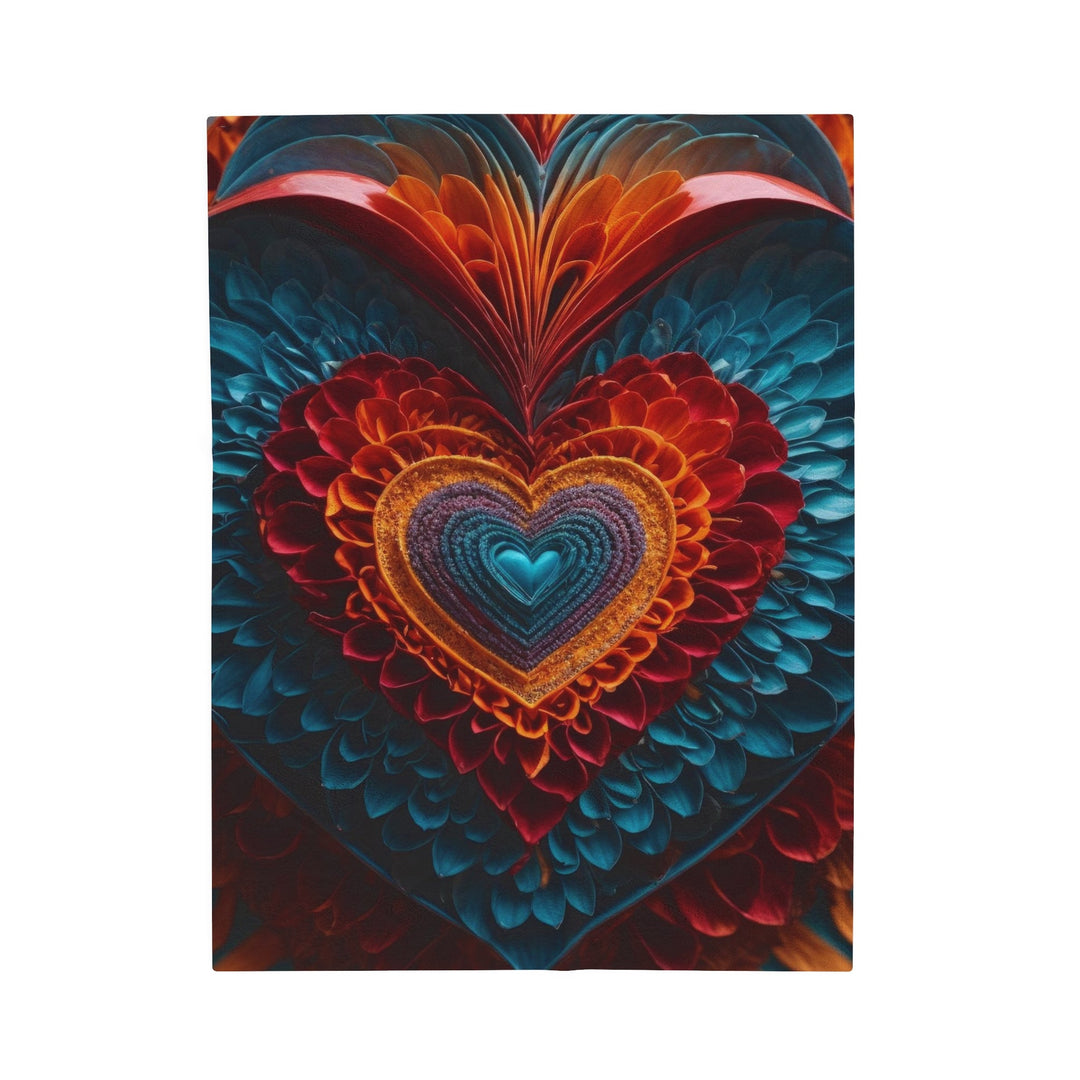 Infinite Layered Heart - Velveteen Plush Blanket - All Over Prints - g(0D·IO) - 30" × 40" - -