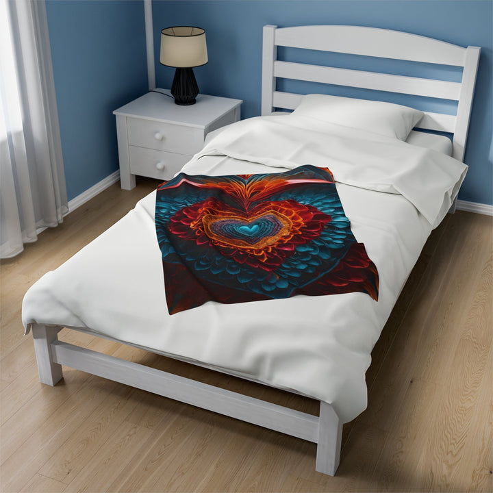 Infinite Layered Heart - Velveteen Plush Blanket - All Over Prints - g(0D·IO) - 30" × 40" - -