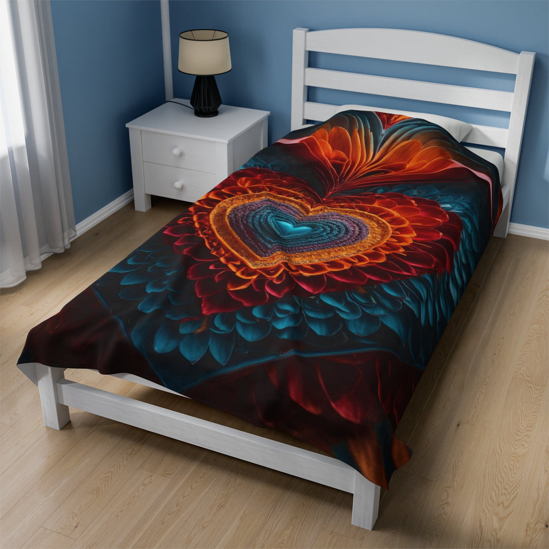 Infinite Layered Heart - Velveteen Plush Blanket - All Over Prints - g(0D·IO) - 30" × 40" - -