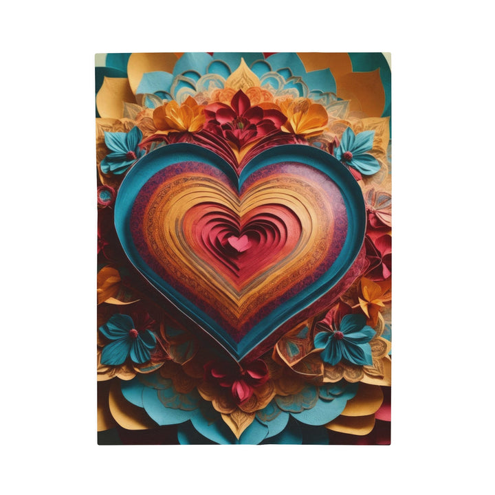 Infinite Layered Heart - Velveteen Plush Blanket - All Over Prints - g(0D·IO) - 30" × 40" - -