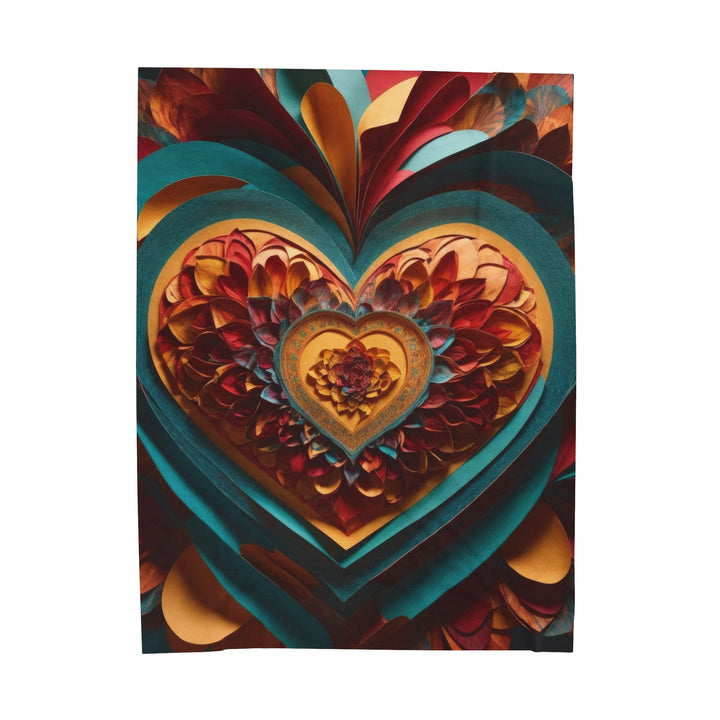 Infinite Layered Heart - Velveteen Plush Blanket - All Over Prints - g(0D·IO) - 60" × 80" - -