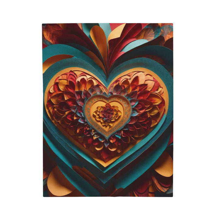 Infinite Layered Heart - Velveteen Plush Blanket - All Over Prints - g(0D·IO) - 30" × 40" - -