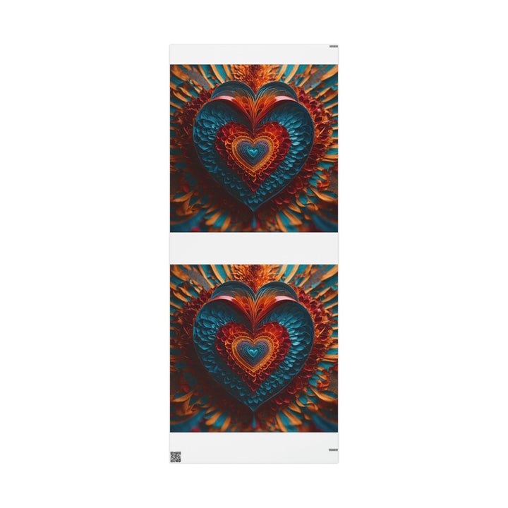 Infinite Layered Heart - Wrapping Paper - Home Decor - g(0D·IO) - 30'' x 72'' - Matte -