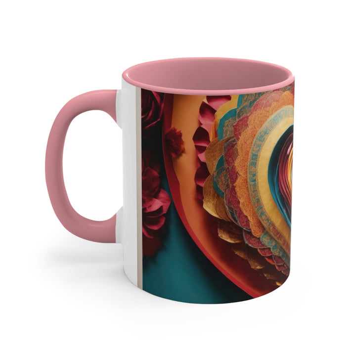 Infinite Layered Hearts - Accent Coffee Mug - Mug - g(0D·IO) - Pink - 11oz -