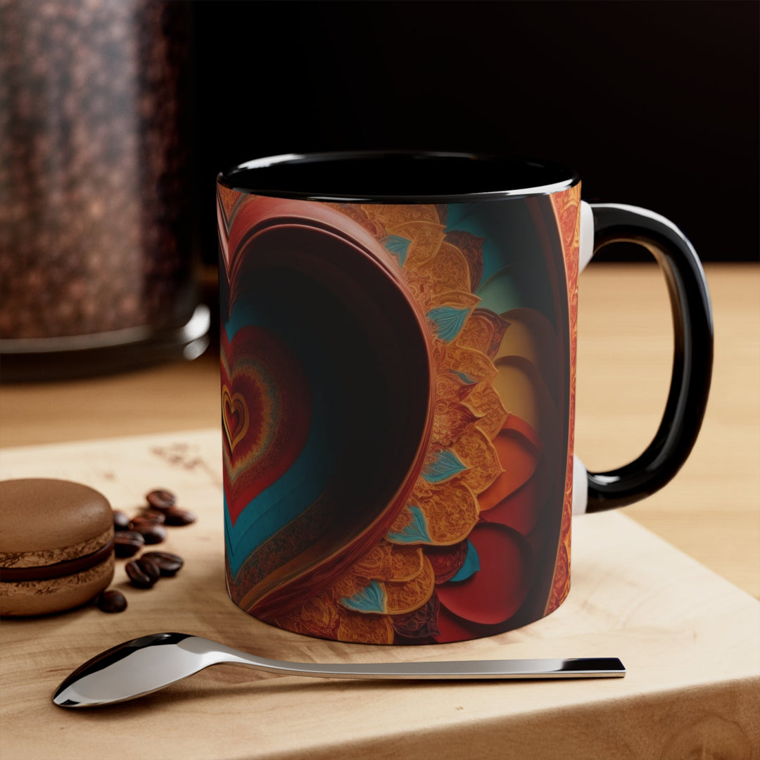 Infinite Layered Hearts - Accent Coffee Mug - Mug - g(0D·IO) - Pink - 11oz -