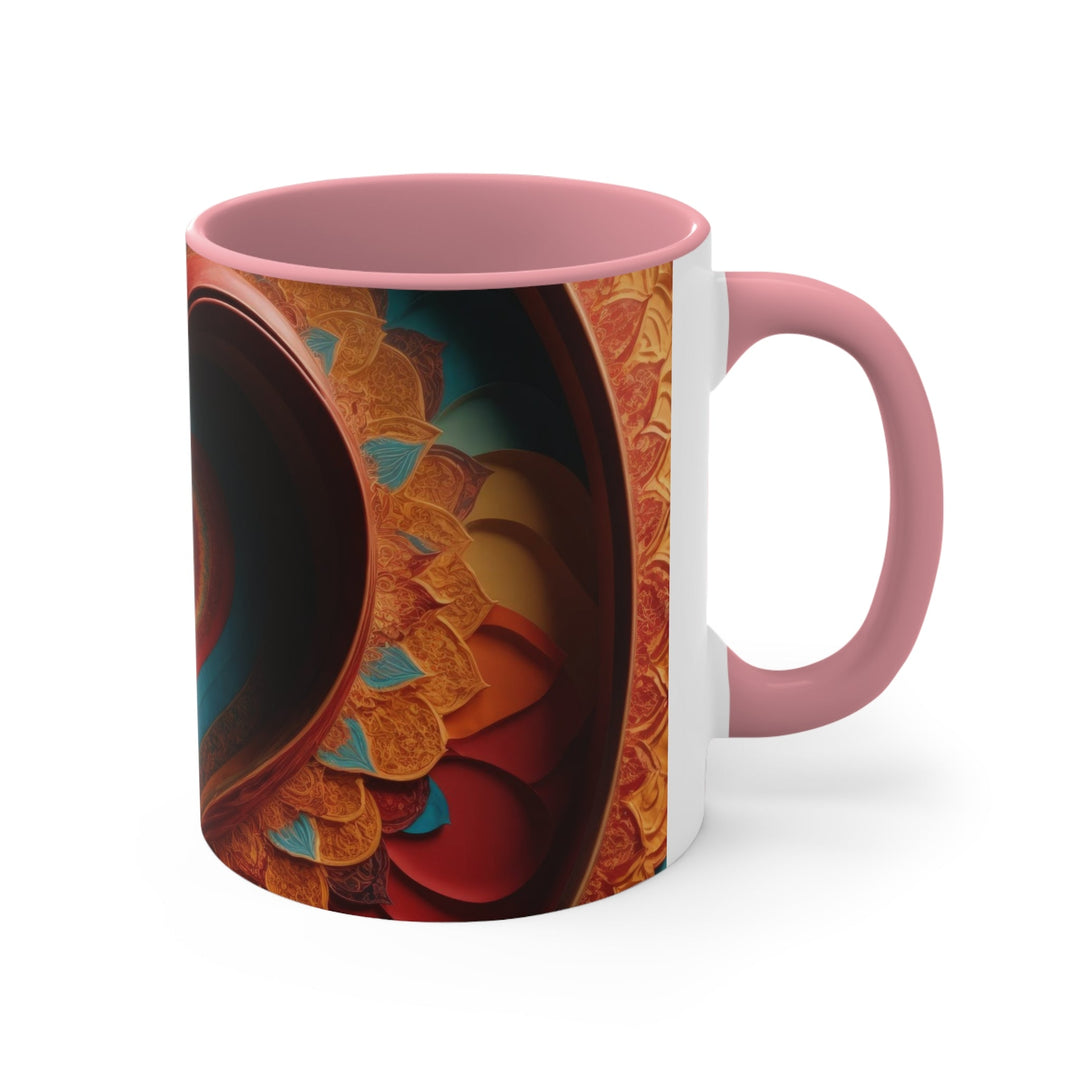 Infinite Layered Hearts - Accent Coffee Mug - Mug - g(0D·IO) - Pink - 11oz -