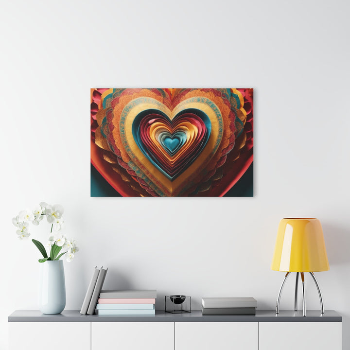 Infinite Layered Hearts - Acrylic Prints (French Cleat Hanging) - Home Decor - g(0D·IO) - 24" x 36" (Vertical) - 0.25'' -