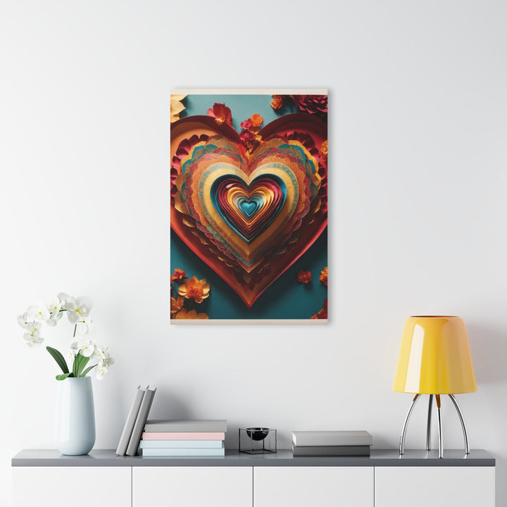 Infinite Layered Hearts - Acrylic Prints (French Cleat Hanging) - Home Decor - g(0D·IO) - 24" x 36" (Vertical) - 0.25'' -