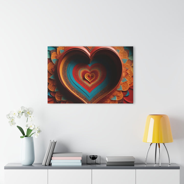 Infinite Layered Hearts - Acrylic Prints (French Cleat Hanging) - Home Decor - g(0D·IO) - 24" x 36" (Vertical) - 0.25'' -
