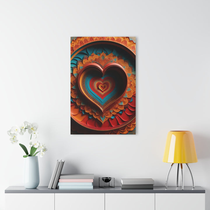 Infinite Layered Hearts - Acrylic Prints (French Cleat Hanging) - Home Decor - g(0D·IO) - 24" x 36" (Vertical) - 0.25'' -