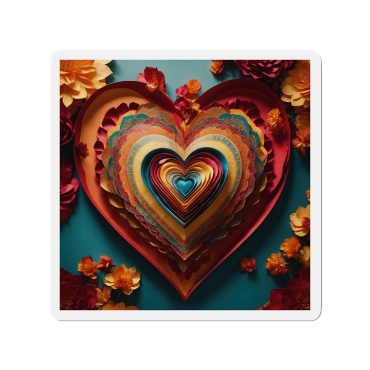 Infinite Layered Hearts - Die-cut Magnet - Home Decor - g(0D·IO) - 4" x 4" - Die-Cut - 1 pc