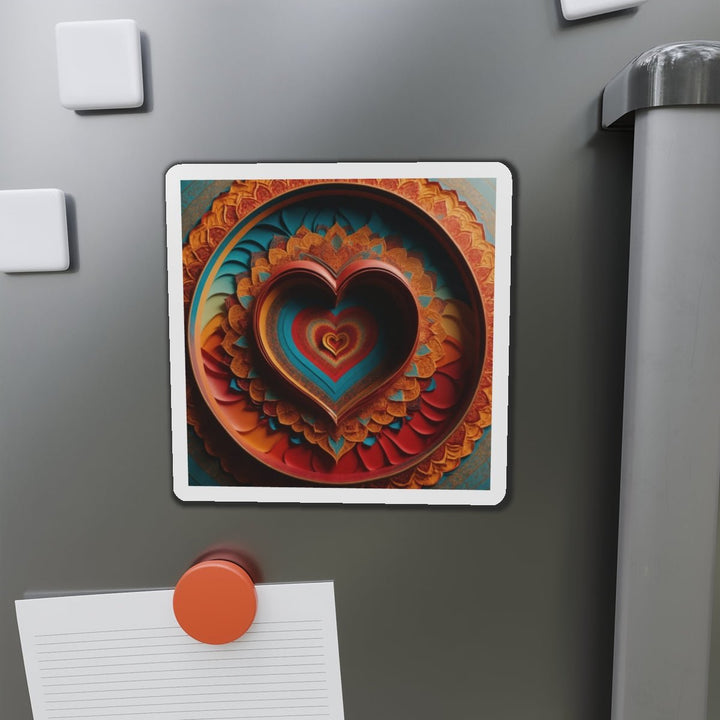 Infinite Layered Hearts - Die-cut Magnet - Home Decor - g(0D·IO) - 6 × 6" - Die-Cut - 1 pc
