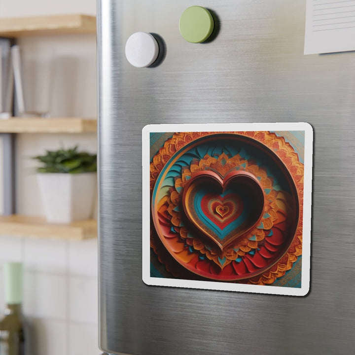 Infinite Layered Hearts - Die-cut Magnet - Home Decor - g(0D·IO) - 6 × 6" - Die-Cut - 1 pc
