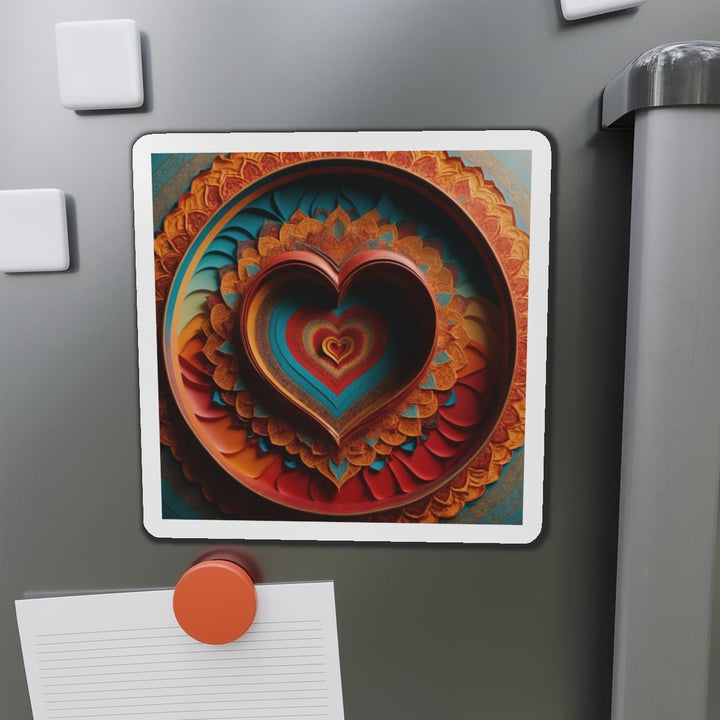 Infinite Layered Hearts - Die-cut Magnet - Home Decor - g(0D·IO) - 6 × 6" - Die-Cut - 1 pc